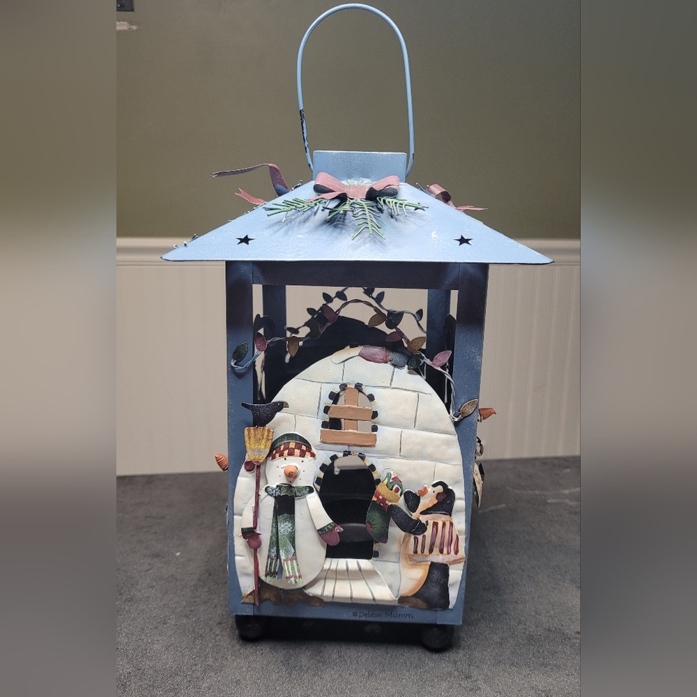 Debbie Mumm Igloo Village Holiday  Lantern